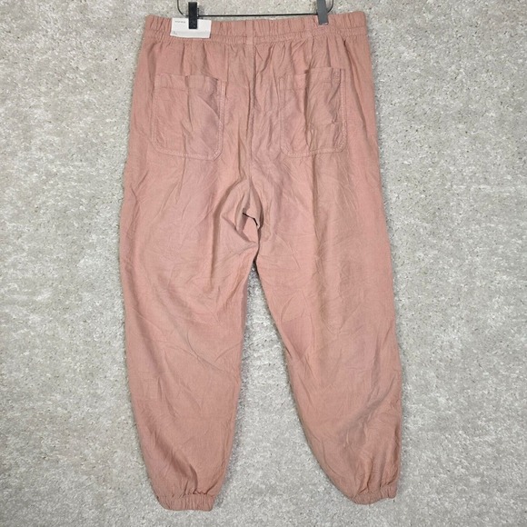 American Eagle Joggers Womens Large Pink Corduroy Stretch Drawstring Pull On‎ - Picture 4 of 15
